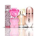 Zestaw 4 Perfum | 212 VIP Rosé + Bubble Gum + Boss The Scent + Paris Hilton